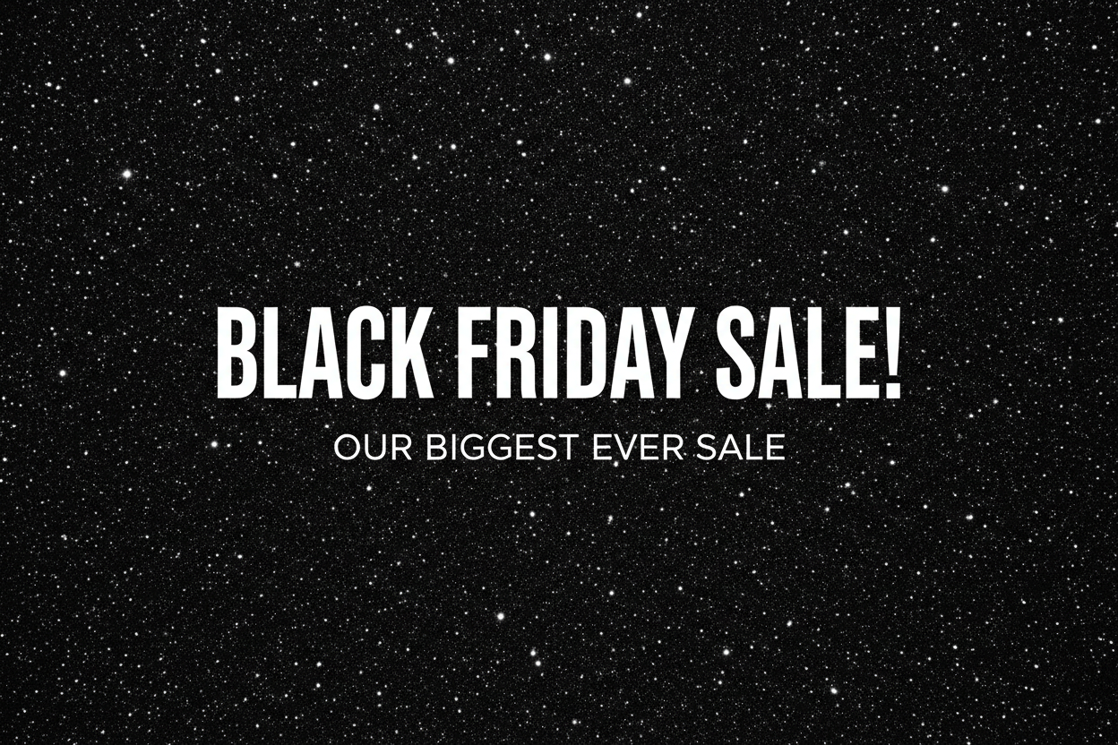 add an exclamation point. then in smaller wriing underneath say OUR BIGGEST EVER SALE